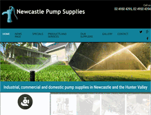 Tablet Screenshot of newcastlepumpsupplies.com.au